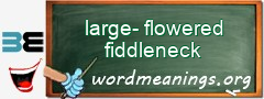 WordMeaning blackboard for large-flowered fiddleneck